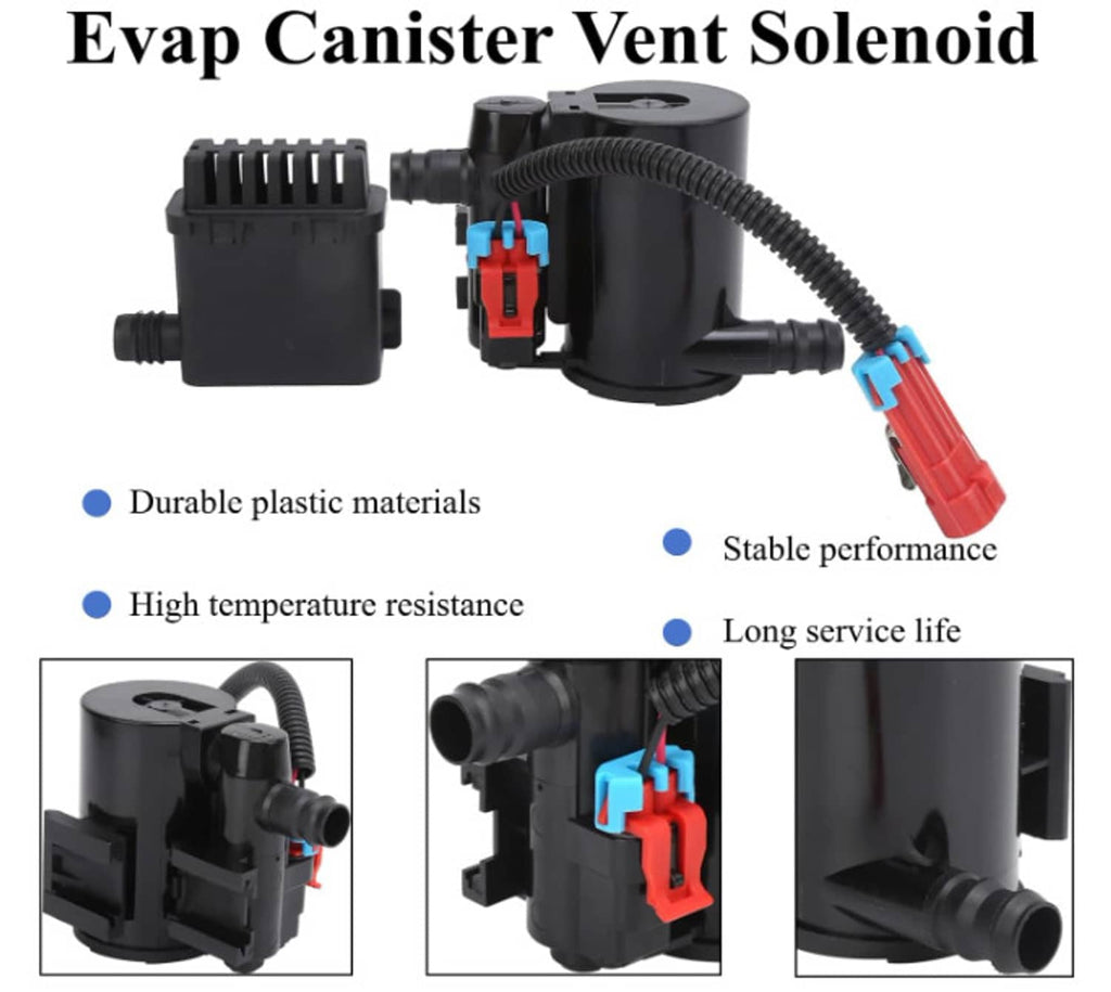 Evap canister vent solenoid valve with electrical connector and corrugated wire harness