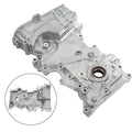 Timing cover oil pump housing with circular oil seal opening and mounting bolt holes