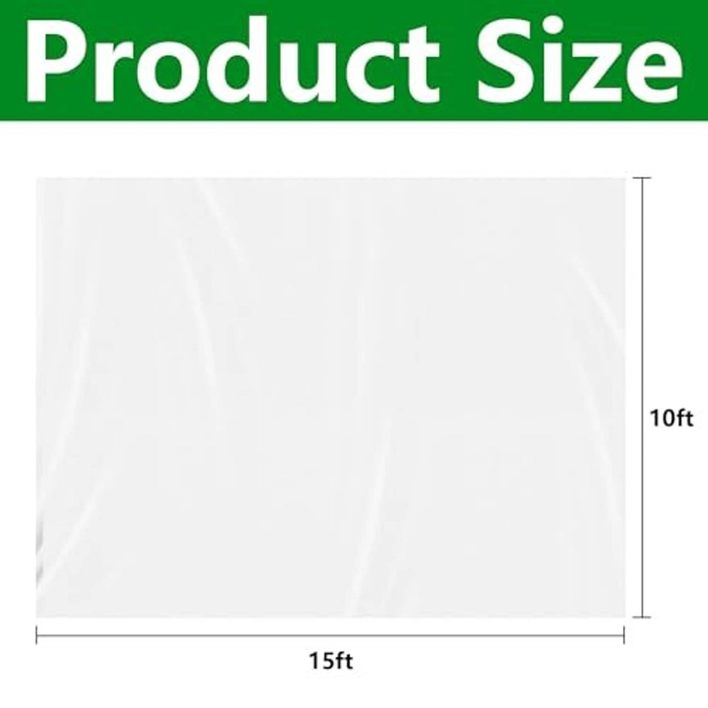 15 ft by 10 ft white plant sun protection cloth panel, rectangular