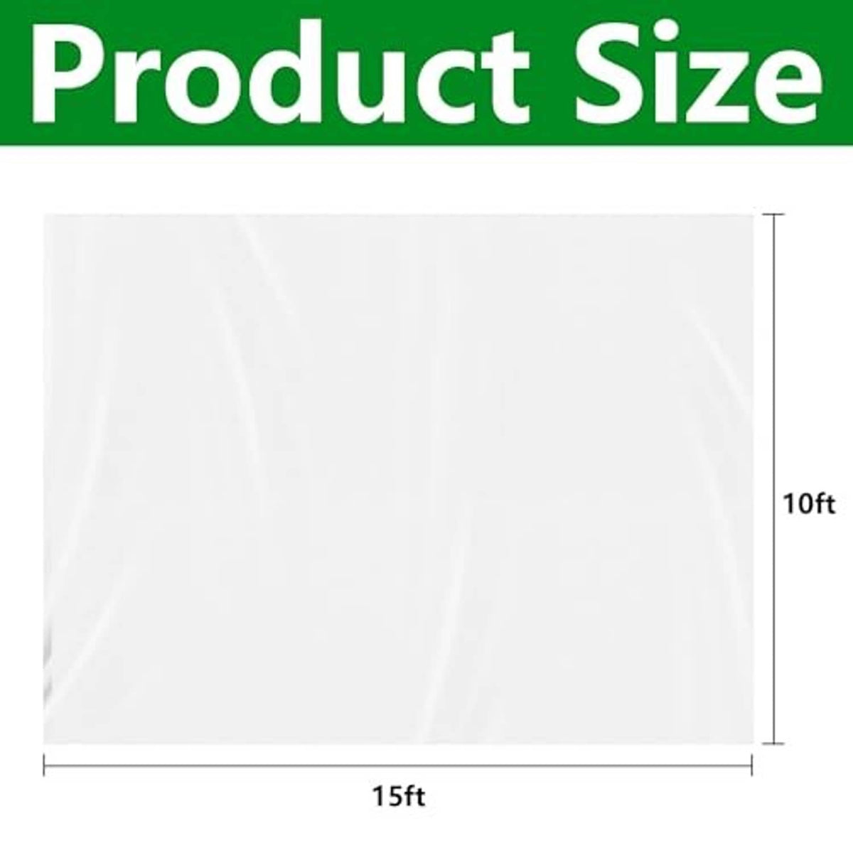 15 ft by 10 ft white plant sun protection cloth panel, rectangular