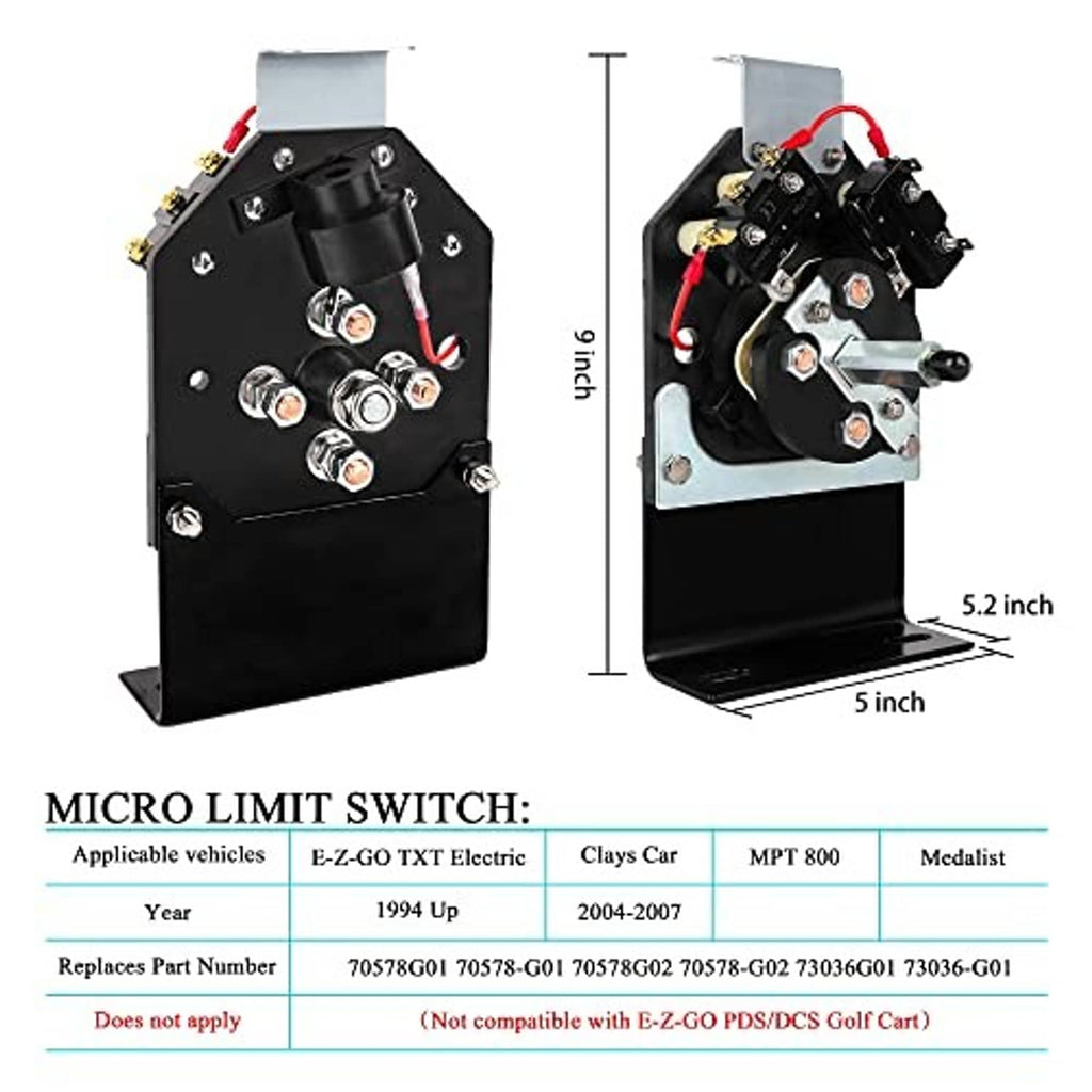 Forward reverse switch assembly with metal lever, mounting bracket and red leads