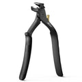Black ergonomic nail clipper with extra-long handle and wide jaw opening.
