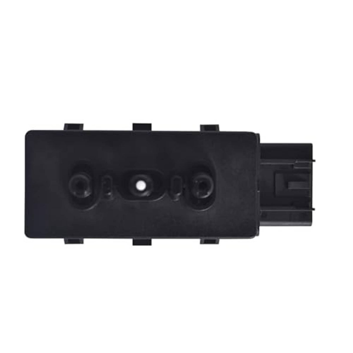 Black power seat switch module side view with three round ports and connector