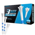 CHAMPKEY 170-pack box showing white 5-prong golf tees with blue striped shafts