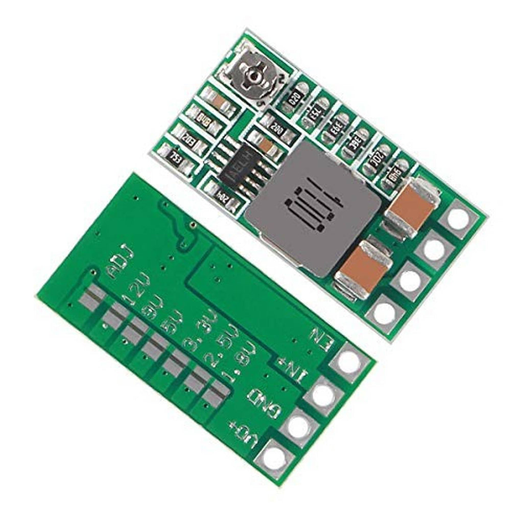 Adjustable DC voltage regulator module PCB with large power IC and mounting holes