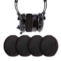 Headphone earpad covers set of four, round black fabric replacement pads