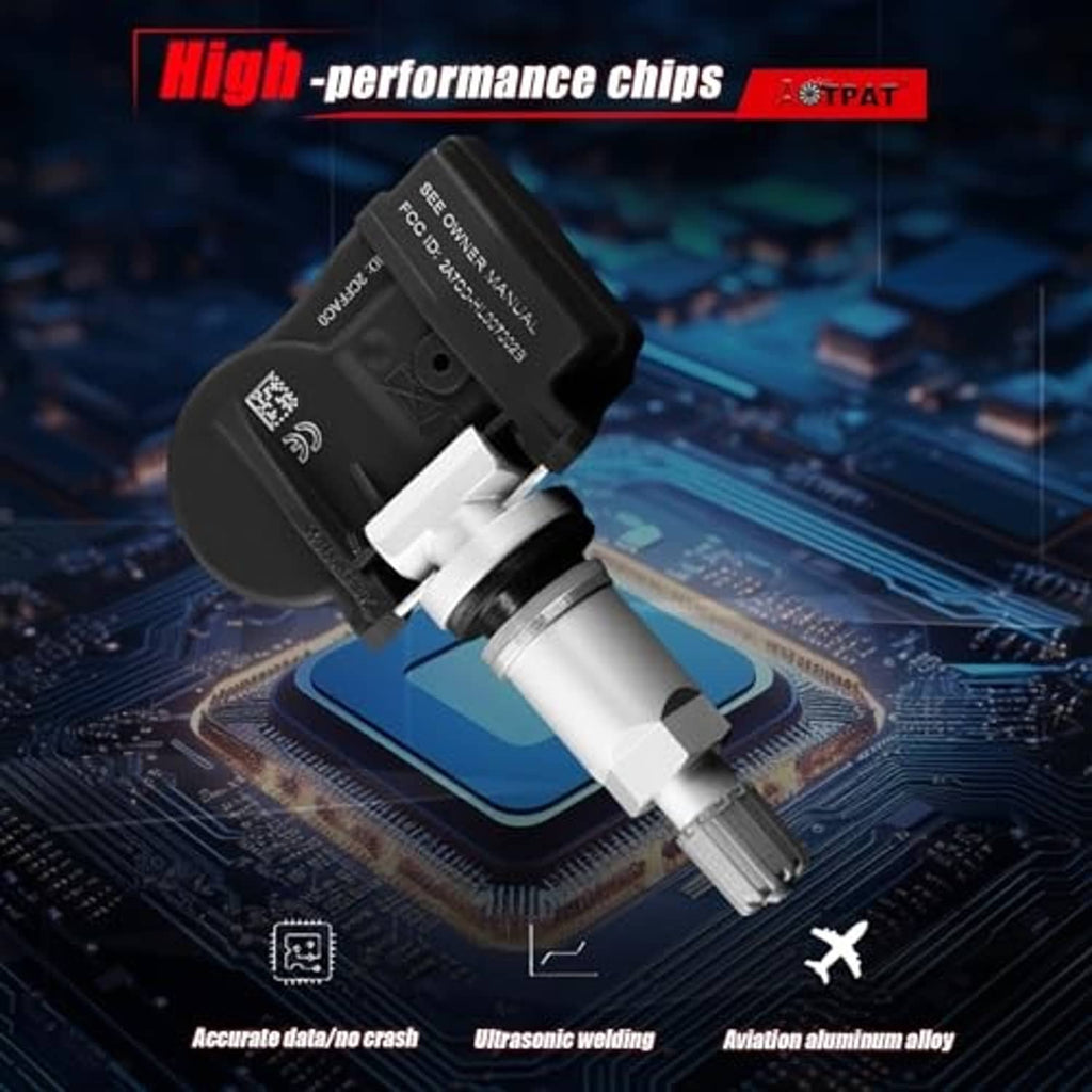 Pre-programmed TPMS sensor, black housing with silver metal valve stem