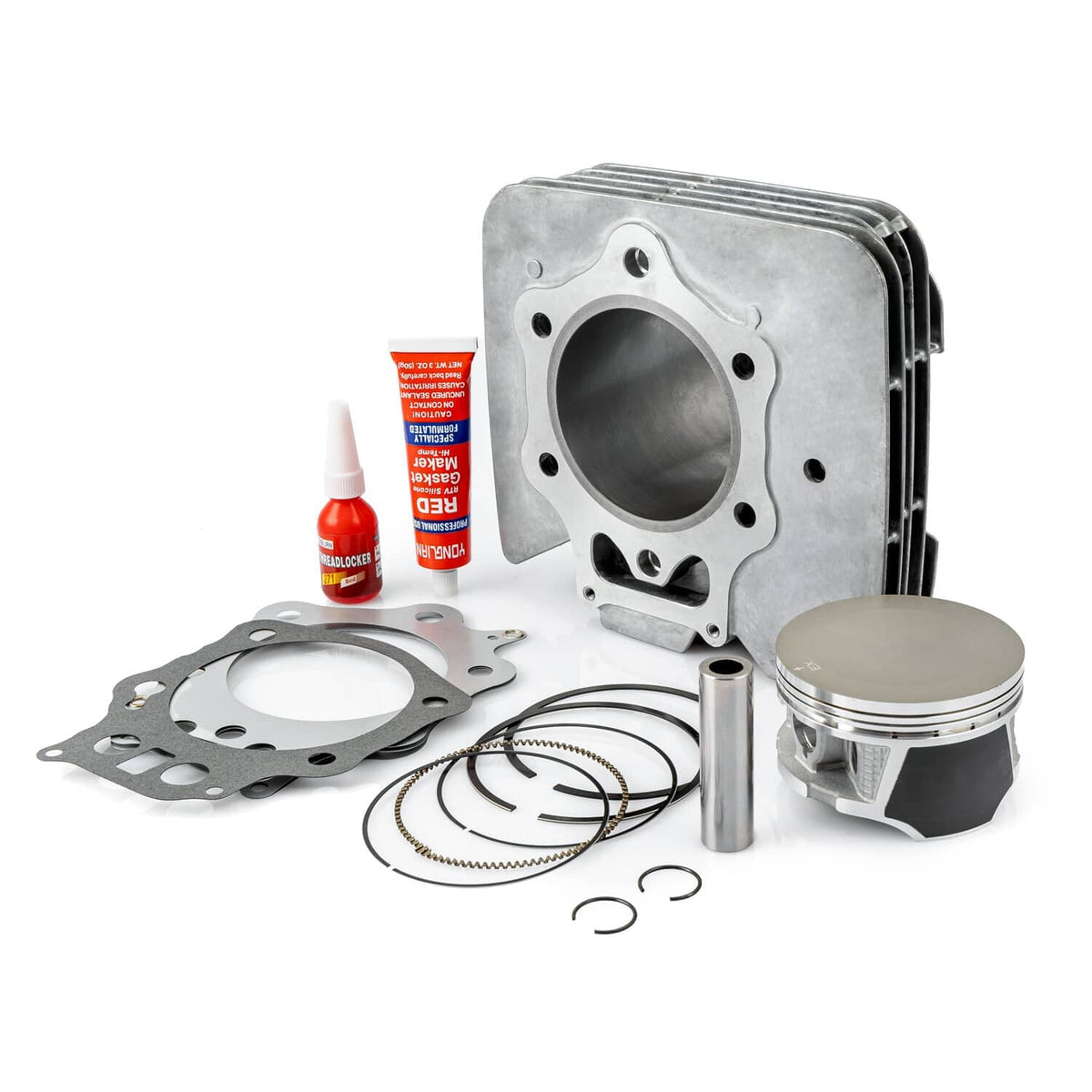 Cylinder block, piston, piston rings, and gasket set for engine rebuild