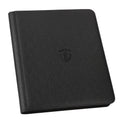 Black toploader binder with front TG shield emblem, textured cover