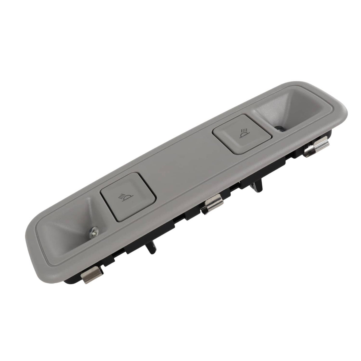 Gray rear dome light lamp with three switch icons and side mounting pegs