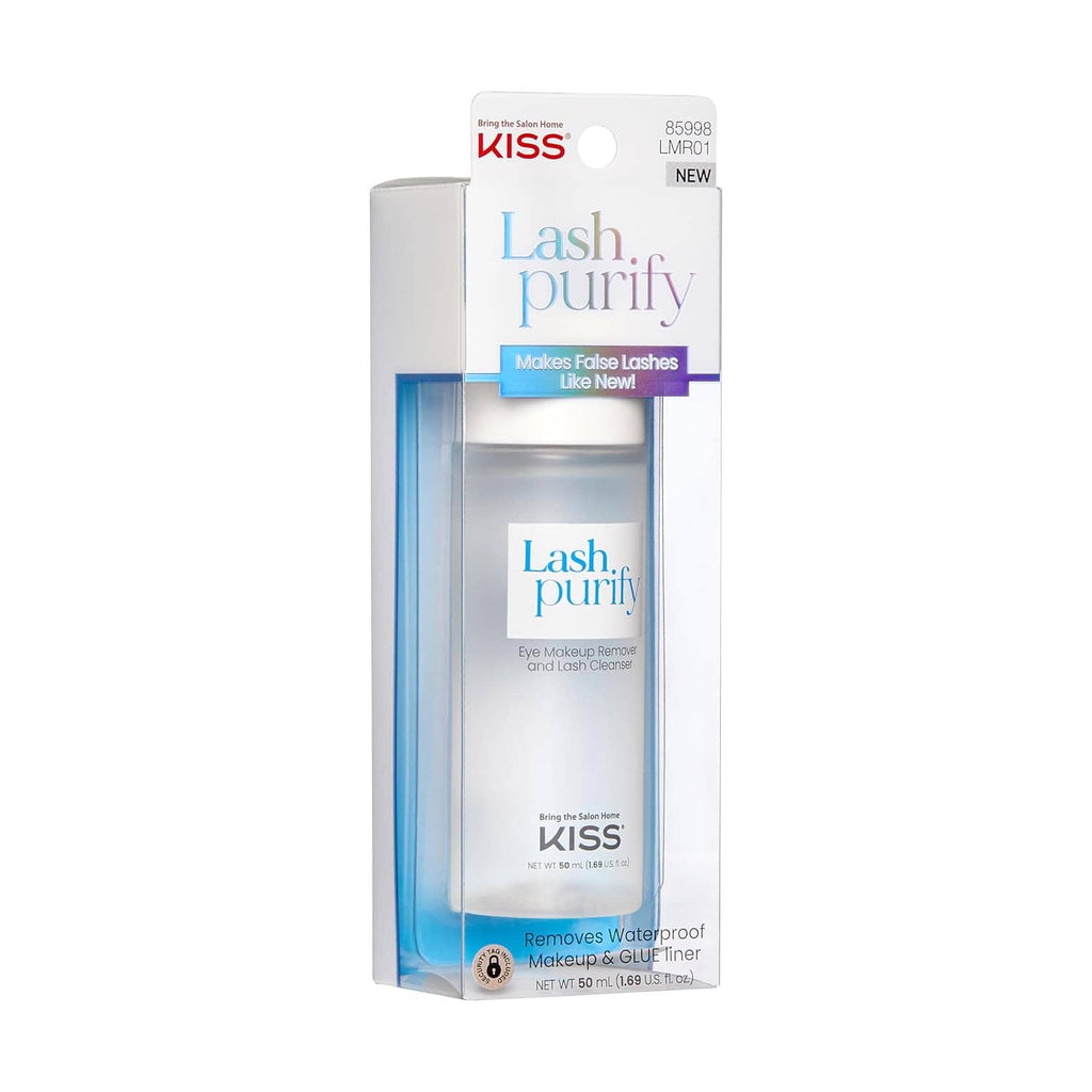 KISS Lash Purify eye makeup remover and lash cleanser in retail box