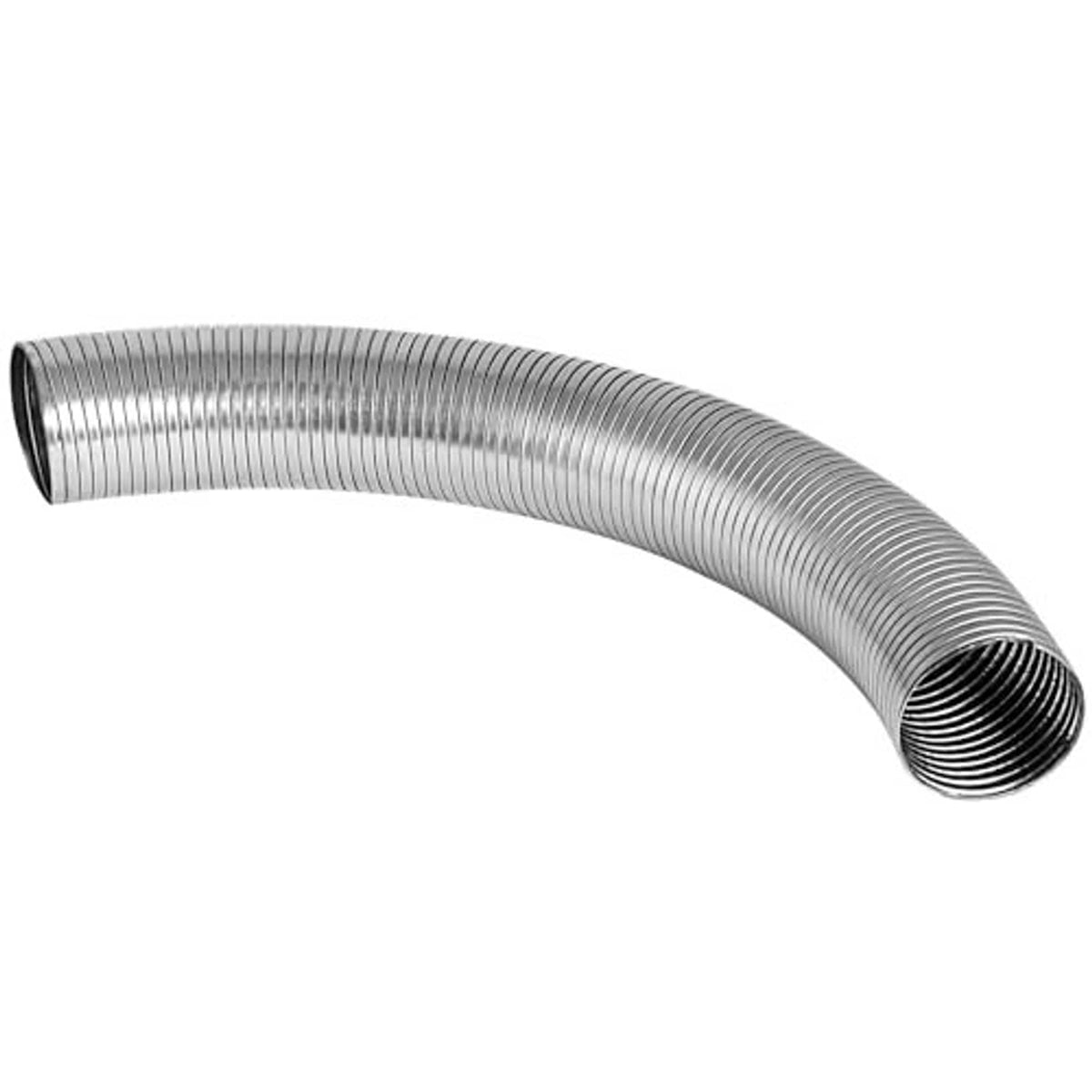 Curved 304 stainless exhaust flex pipe with corrugated ribs and open end