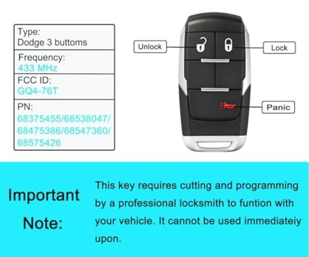 Black proximity smart key fob with unlock and lock icons, red logo, and silver bottom