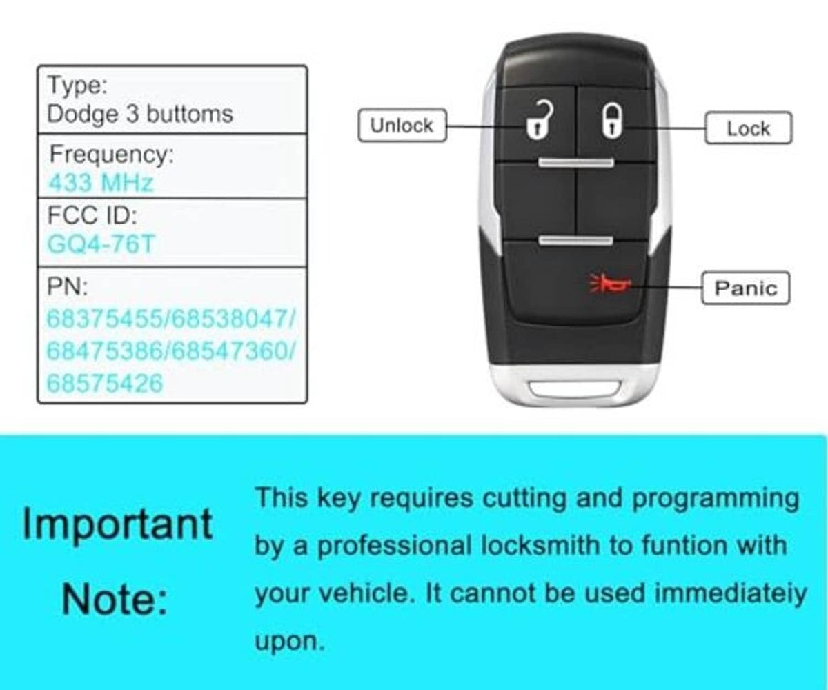 Black proximity smart key fob with unlock and lock icons, red logo, and silver bottom