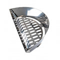 Triangular vented charcoal insert basket with perforated stainless plate