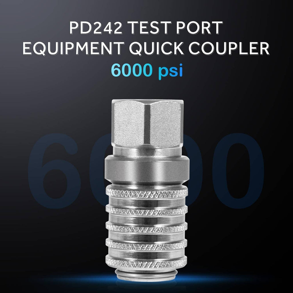 Silver steel quick coupler connector with knurled sleeve and hex base fitting