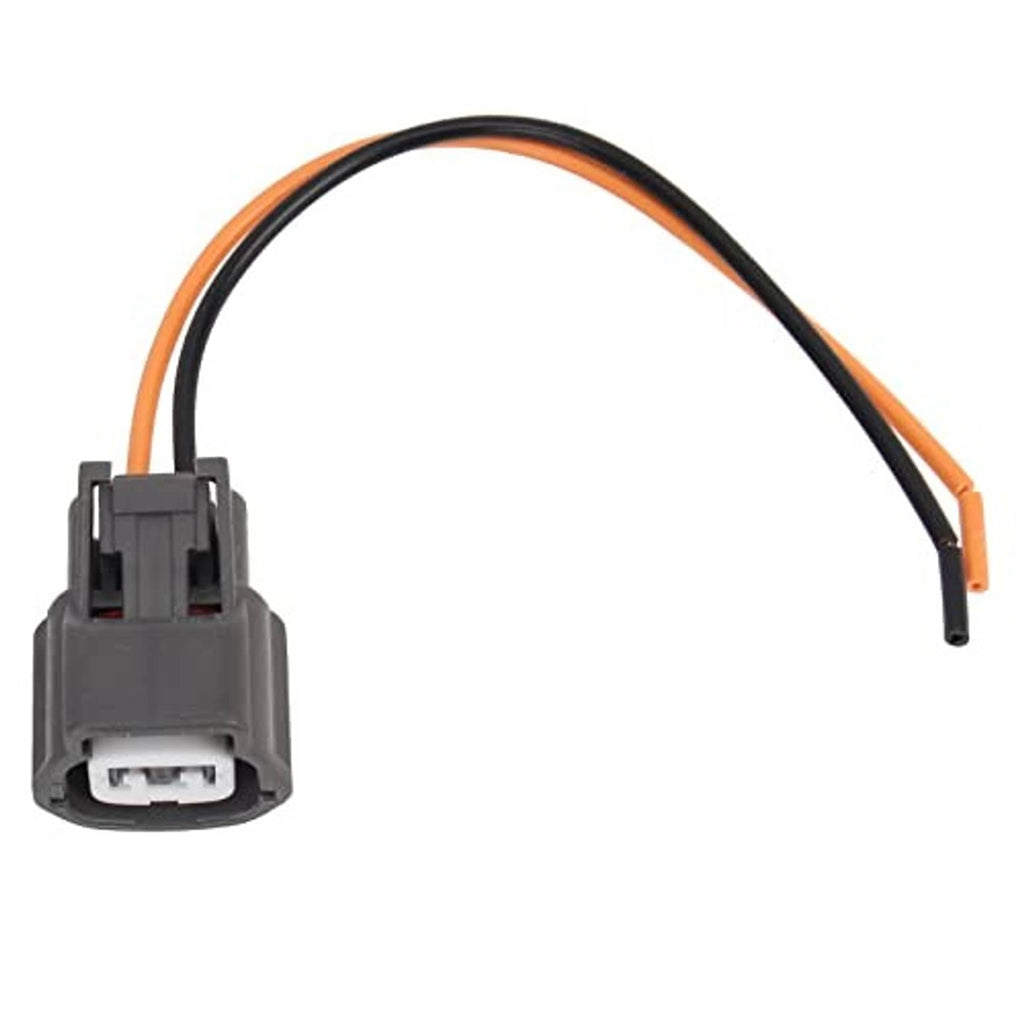Crankshaft position sensor connector with orange and black wire leads