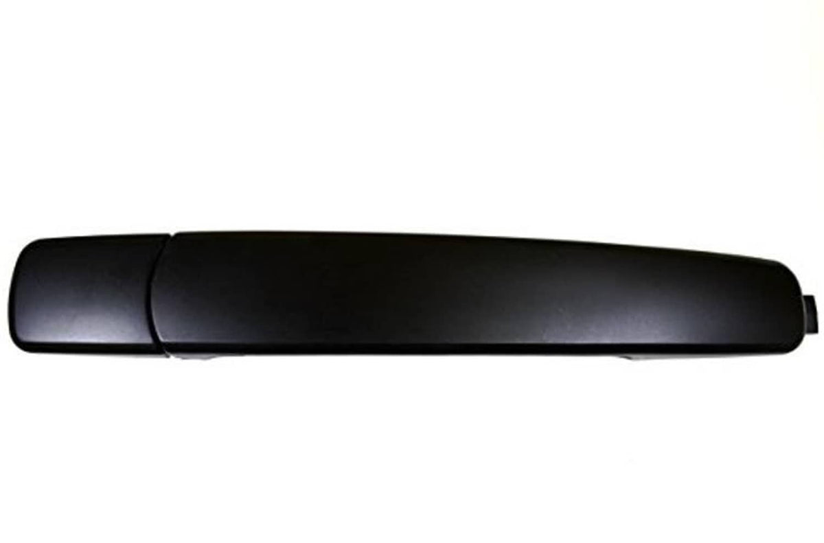 Exterior outside door handle, primed black, long lever with angled mounting end