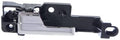 Front-left interior door handle assembly with chrome lever and black mounting bracket