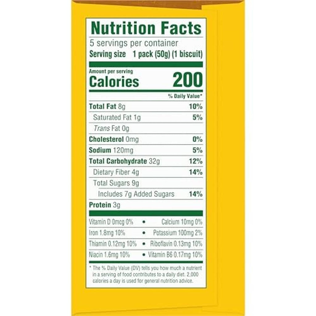 Belvita soft baked banana bread biscuits nutrition facts panel with calories info