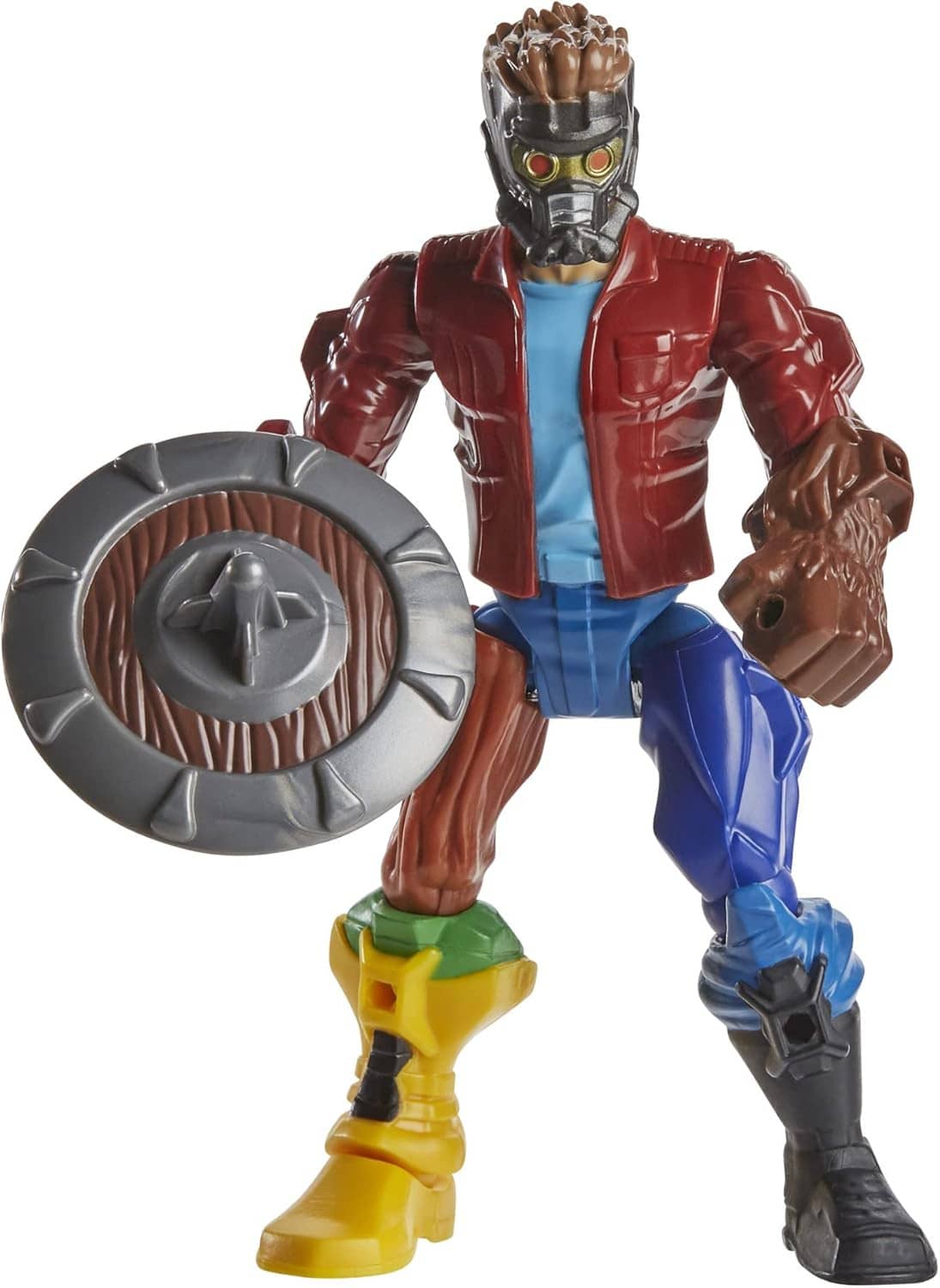 Marvel Super Hero Mashers Thor-style action figure, red jacket, blue pants, large shield