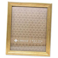 Gold 8x10 picture frame with textured border and beveled inner edge