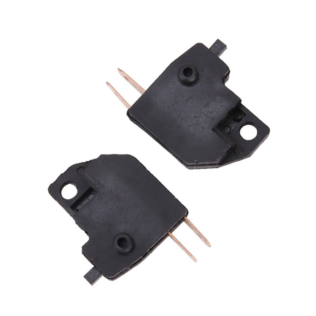 Brake light stop switch pair, black housings with mounting holes and copper spade terminals