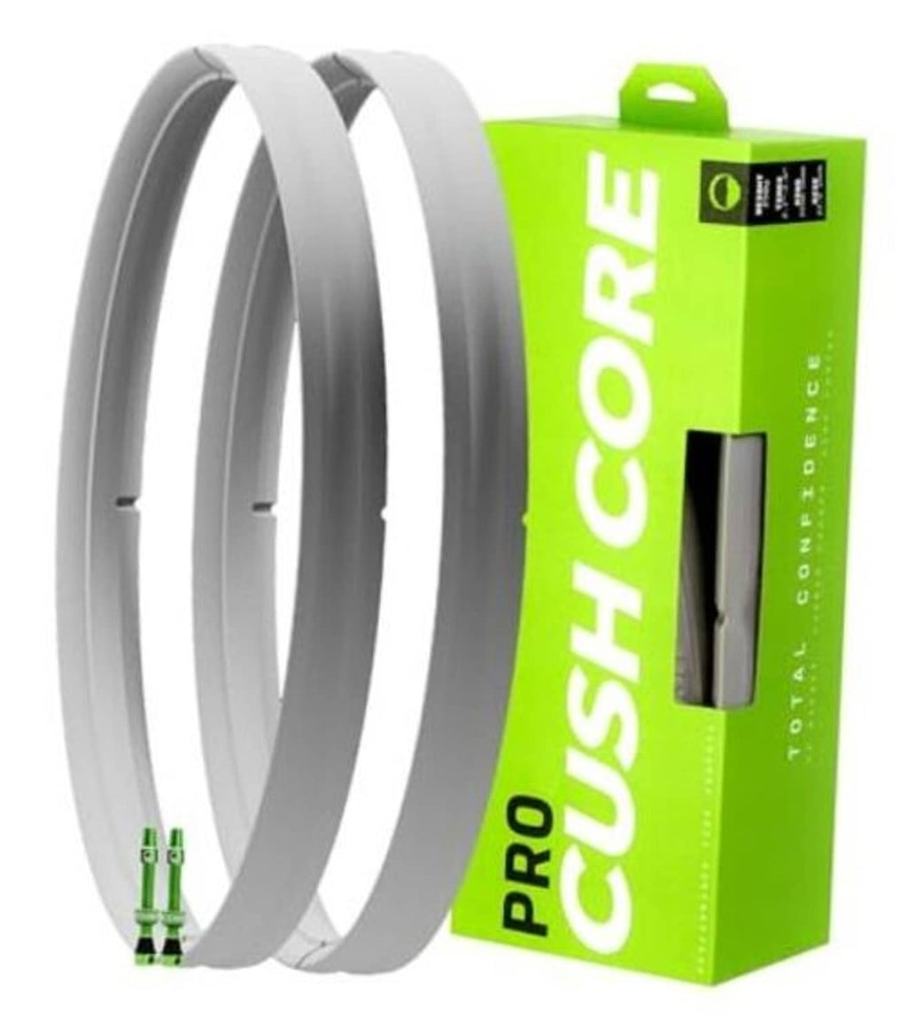 29-inch tire insert set with rim strips and Presta valve accessories in a green box