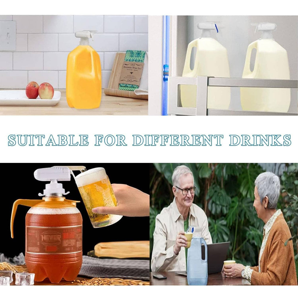 White electric drink dispenser with spout, suitable for multiple drink bottles
