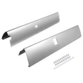 Silvery aluminum landing gear fairing panels set, LH and RH with mounting holes