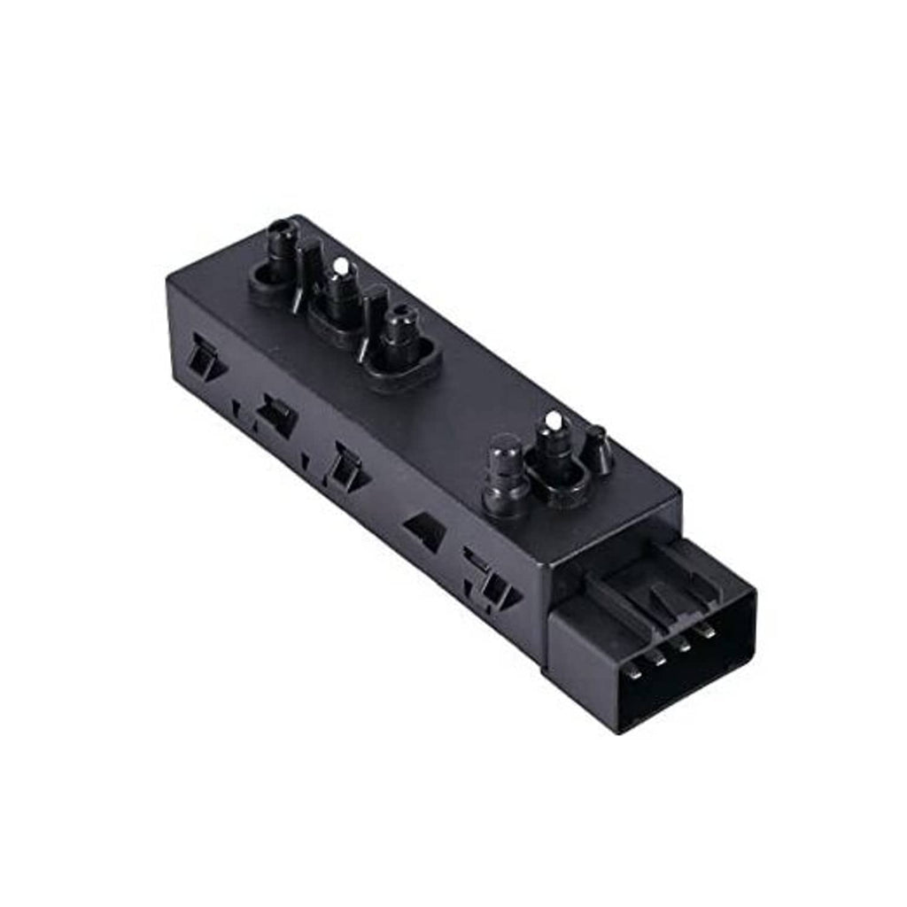 Power seat adjuster switch with black 10-pin connector and control buttons