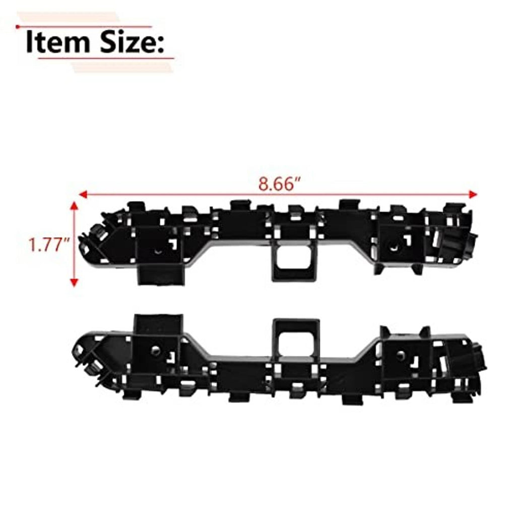Black front bumper bracket reinforcement bar with center square opening and end mounting blocks