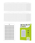 Flying insect trap refill glue cards, white 40-pack with grey adhesive grid