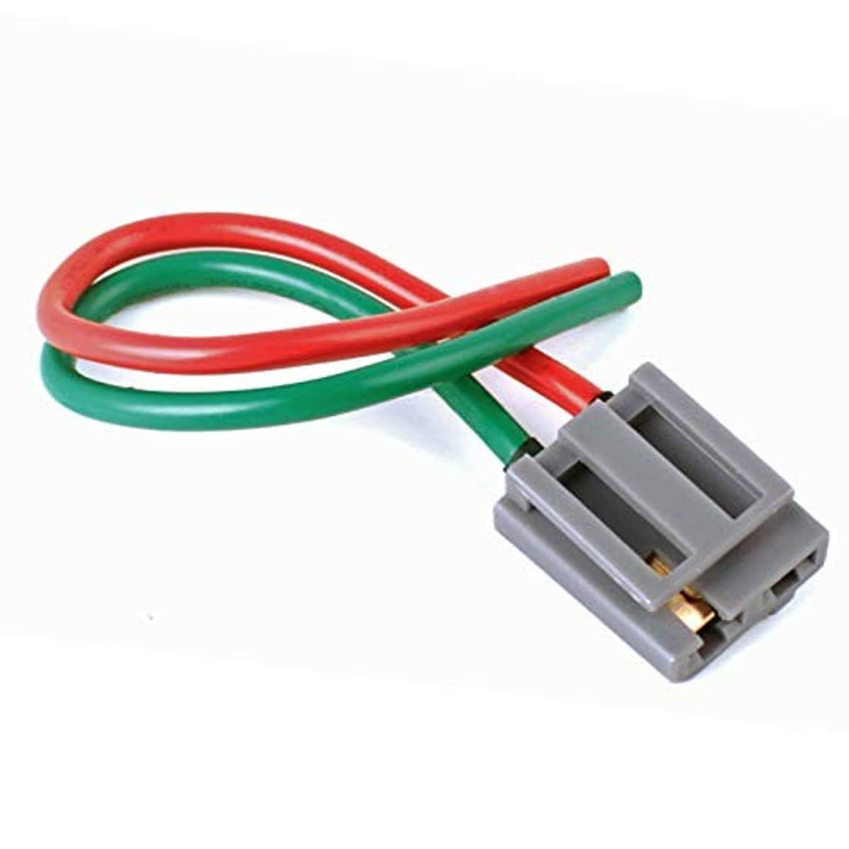 HEI distributor pigtail wire harness, red and green wires with gray housing connector