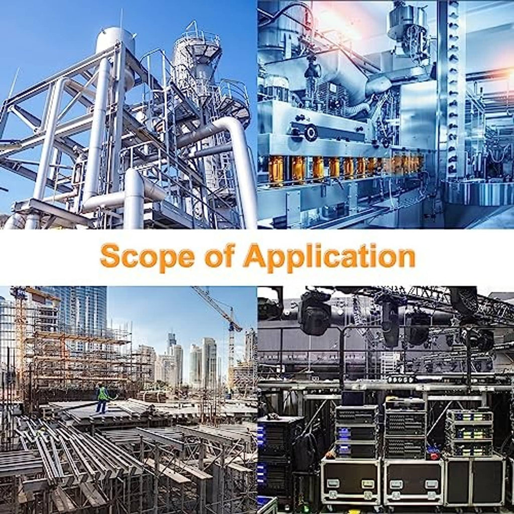 Industrial plant photo with “Scope of Application” text for coupling nuts