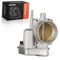 Electronic throttle body assembly, silver housing with round throttle opening and plug