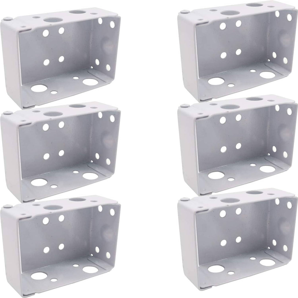 RONGYOUNG low-profile blind bracket set (white), box-mounting, open corner view