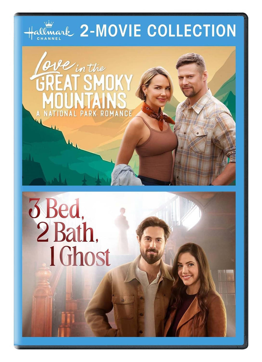 Hallmark 2-movie collection DVD case front with top and bottom movie artwork