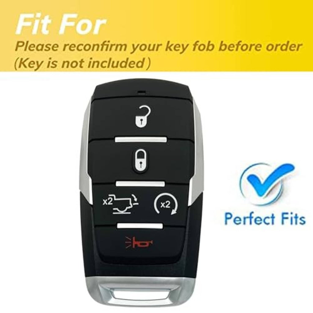 Black key fob with lock and unlock button icons
