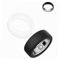Oura Ring 5 silicone protector 2 pack: clear and black sleeves with sensor window