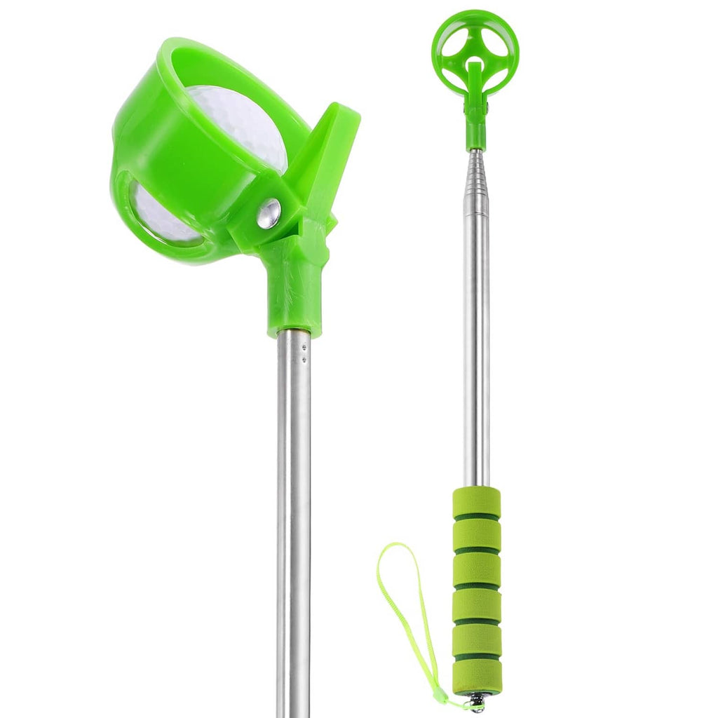 RivetOak YELARXI Golf Ball Retriever Telescopic, 8.9Ft Grabber 8.9Ft, Green
