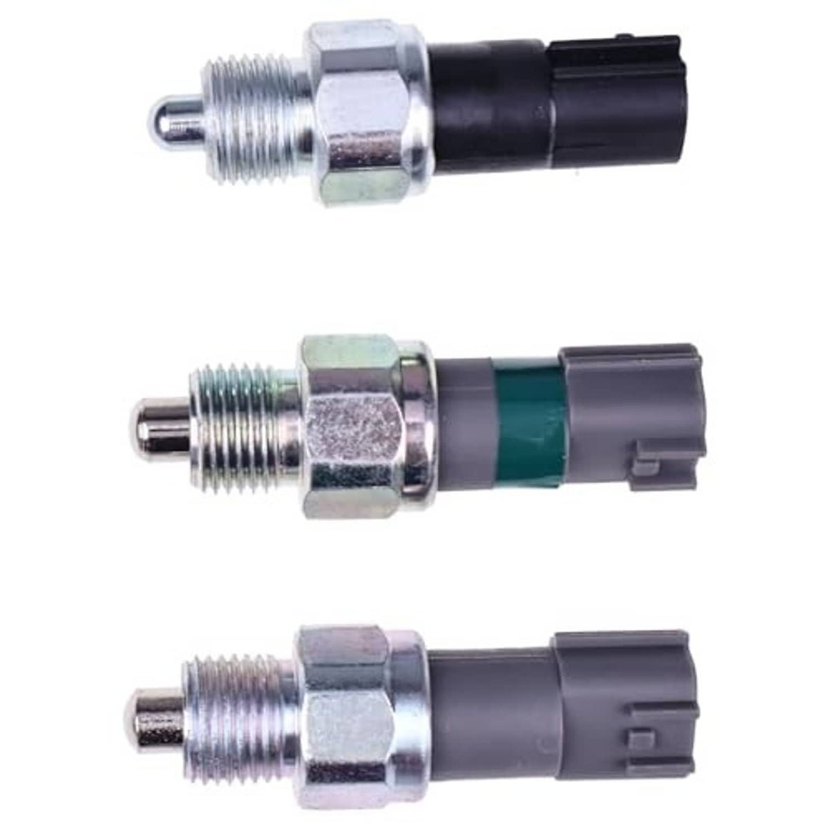 4WD transfer case neutral position sensor: threaded terminals with gray electrical connector