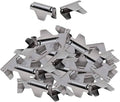 Upholstery stay wire clips for sofa springs, silver metal clips in bulk pile