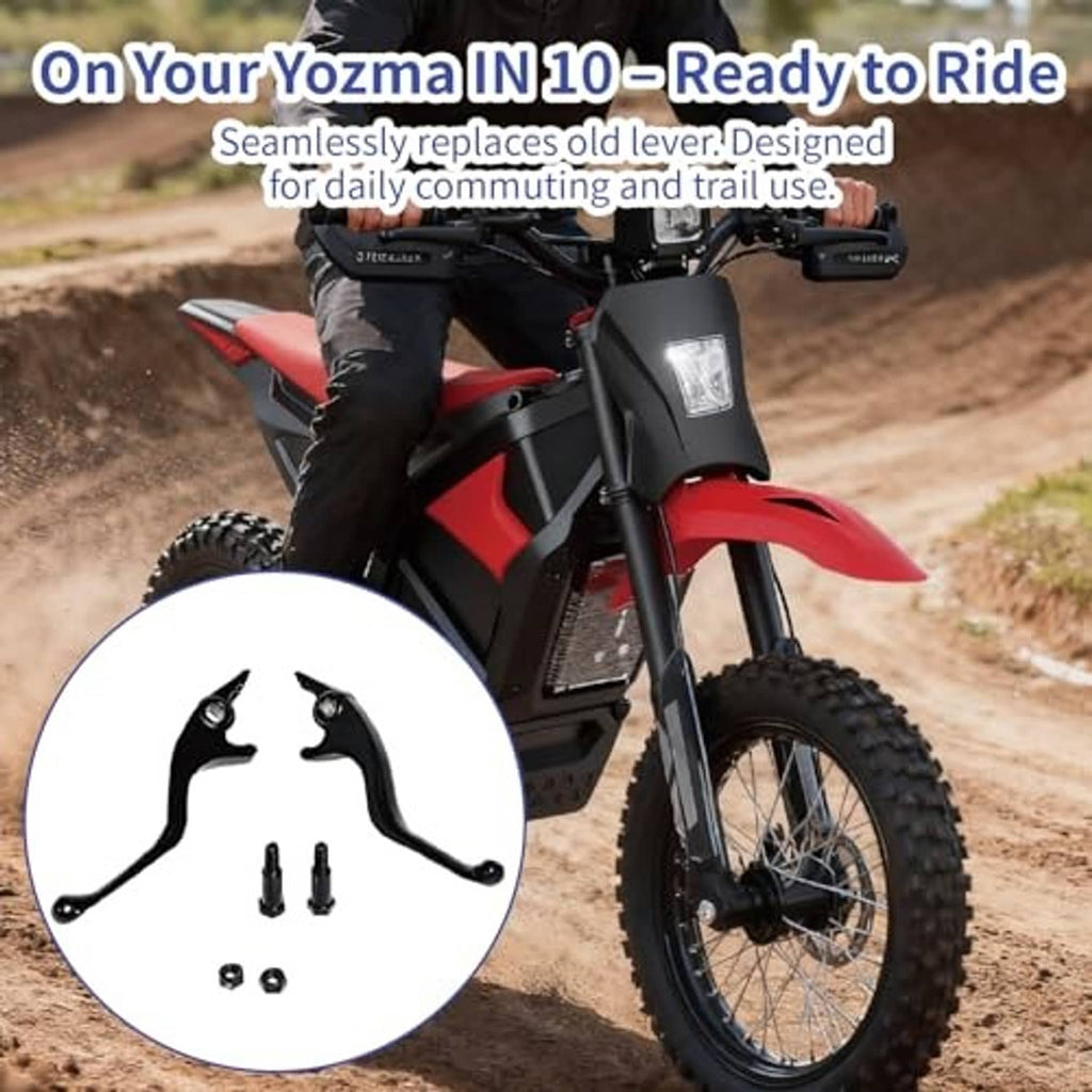 Black brake lever replacement kit for Yozma IN10 with screws and nuts