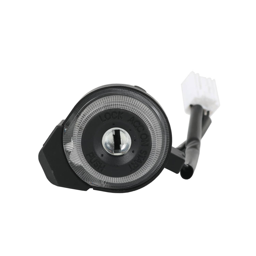 Ignition lock cylinder switch with lock cylinder and white connector plug