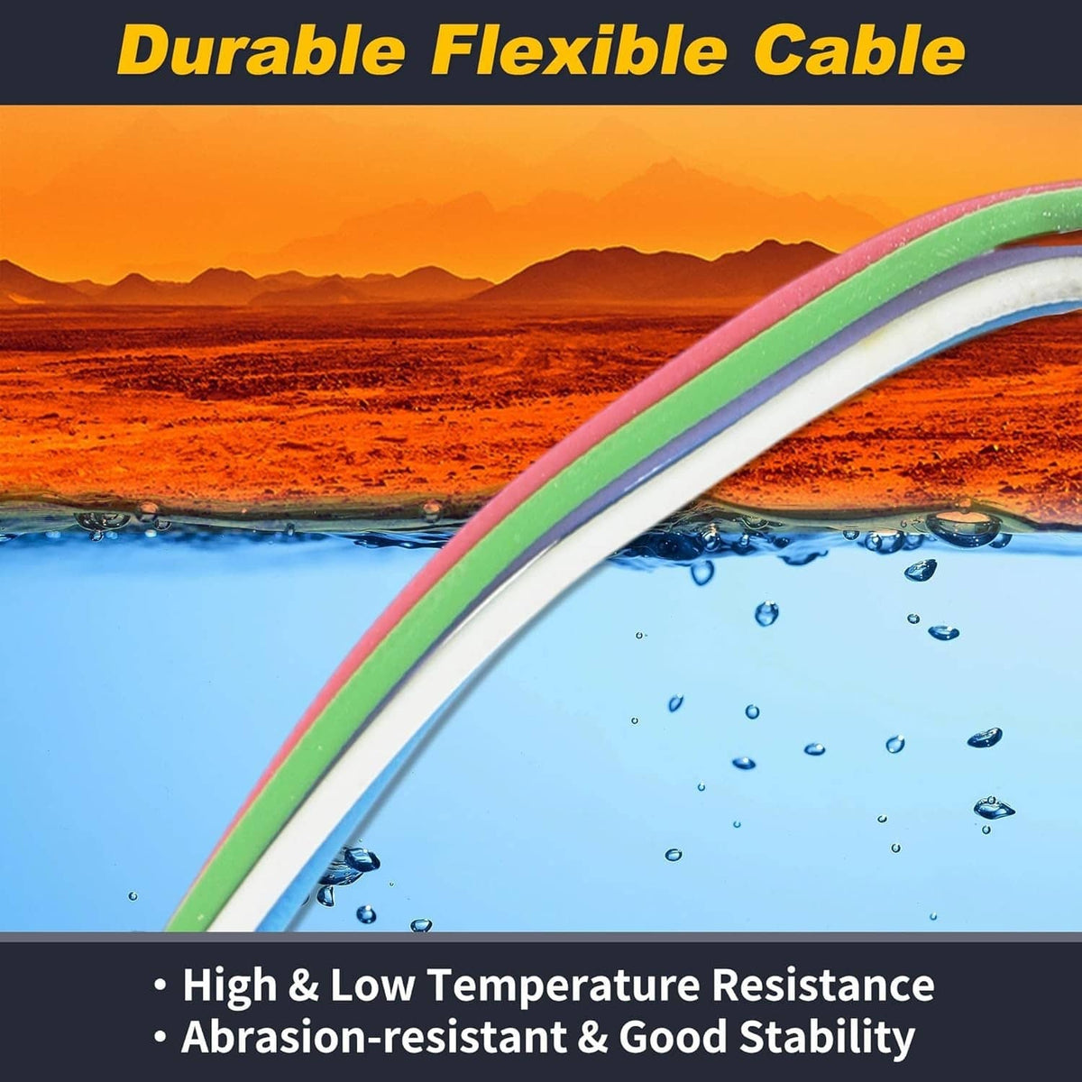 Flexible multi-color ignition wiring cable with protective insulation layer