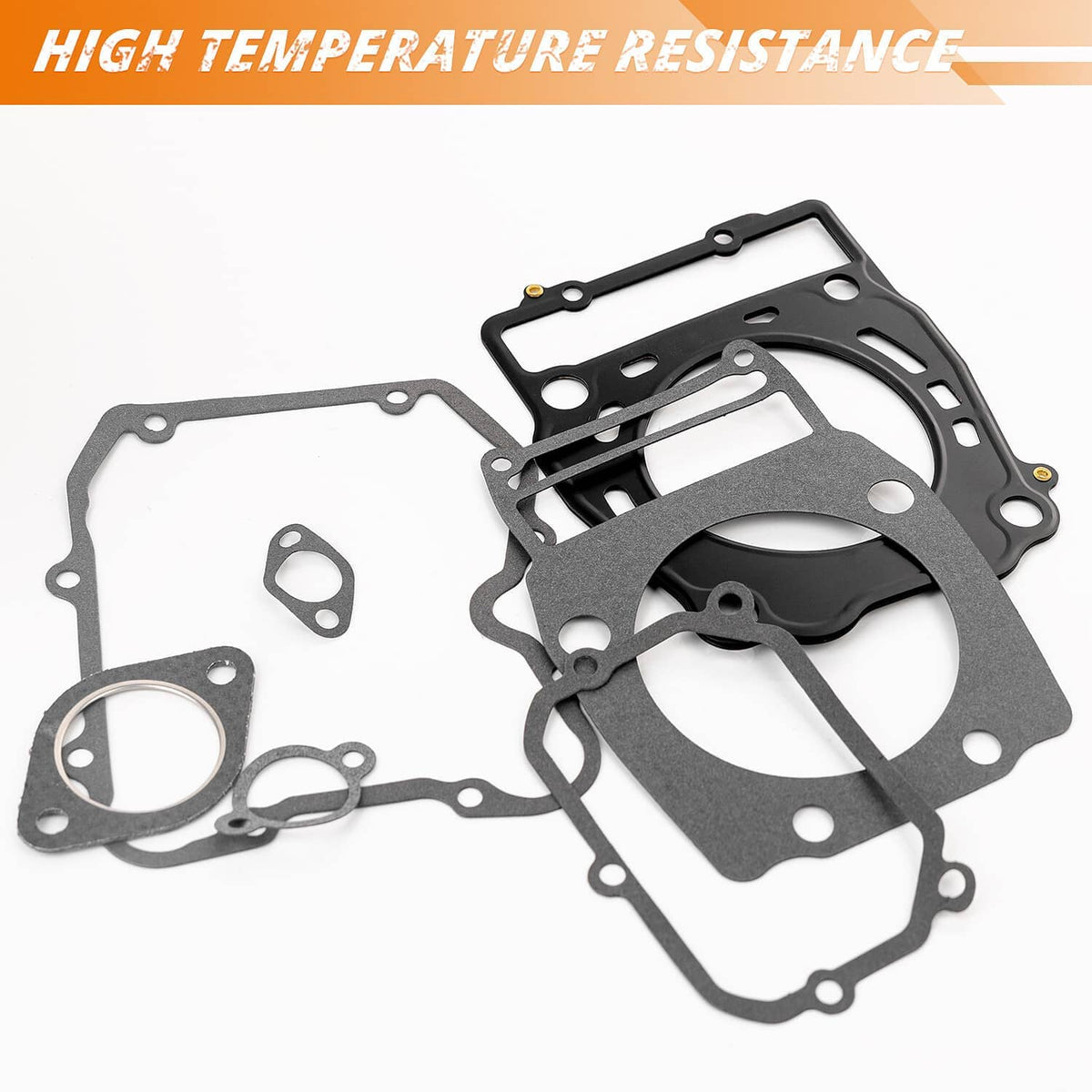 Cylinder top end gasket and seal kit with metal plate and multiple rubber gaskets