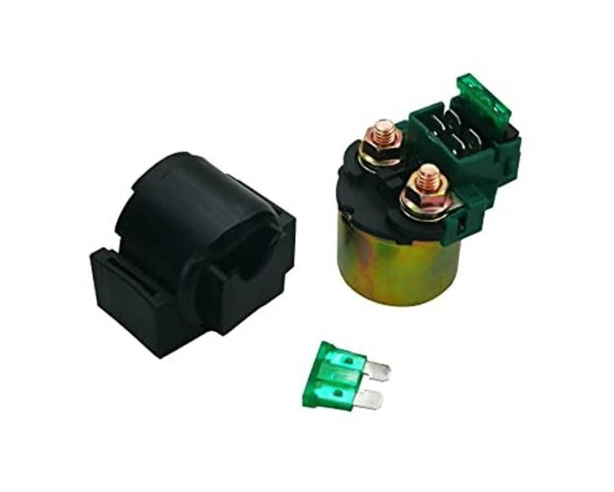 Ignition relay and starter solenoid with green terminal block