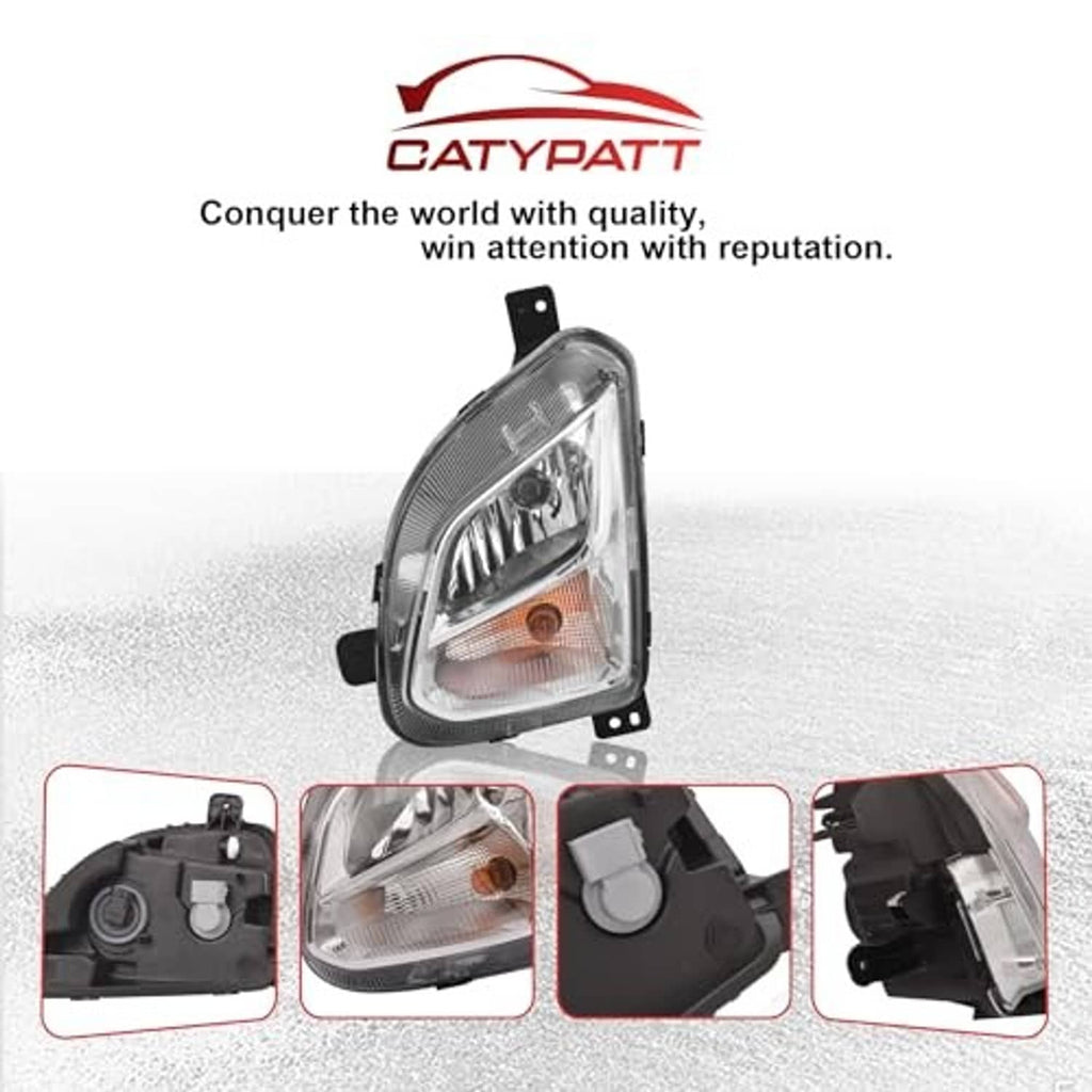 Fog light assembly kit showing clear lens unit and multiple mounting components