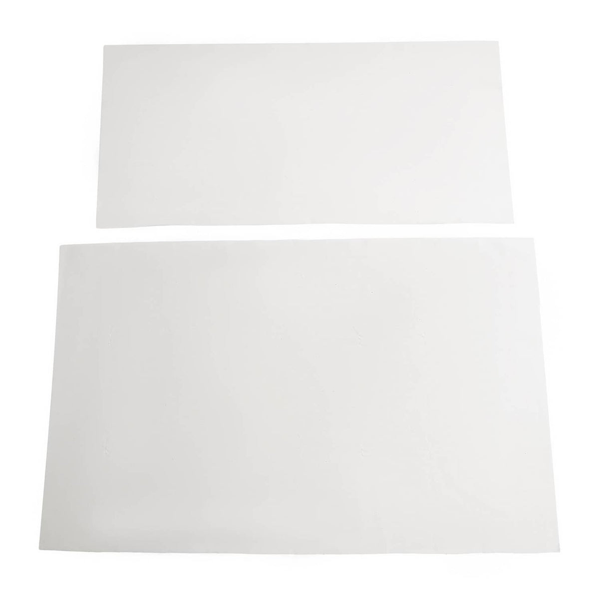 Cream seat cushion and seat back covers with matching corners and tabs.